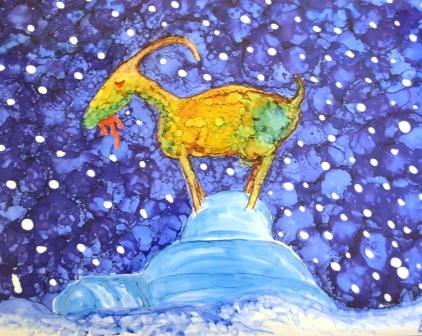 Betty's goat painting